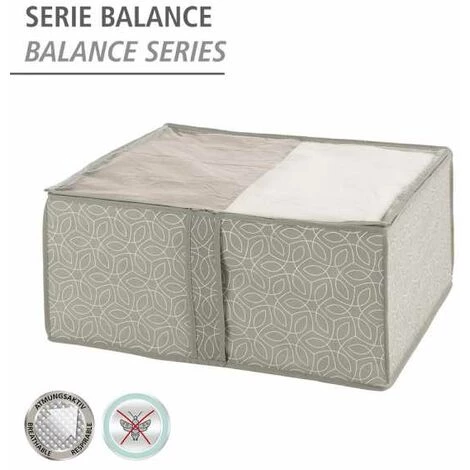 WENKO Housse Rangement Couette, M, 55 X 40 X 20 Cm, Balance 4 WENKO Housse Rangement Couette, M, 55 X 40 X 20 Cm, Balance – Image 2