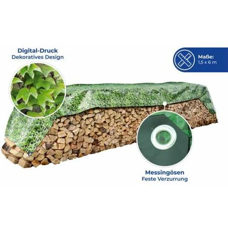 WENKO Bâche De Protection, Motif Feuille, 1,5 X 6 M 4 WENKO Bâche De Protection, Motif Feuille, 1,5 X 6 M – Image 2