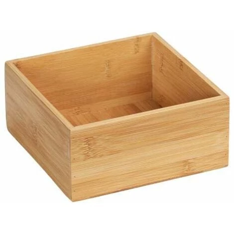 WENKO Plateau Rangement Salle De Bain Bambou Terra M, Accessoires De Rangement Salle De Bain Bambou, 15x4,5x10 Cm, Marron 3 WENKO Plateau Rangement Salle De Bain Bambou Terra M, Accessoires De Rangement Salle De Bain Bambou, 15x4,5x10 Cm, Marron