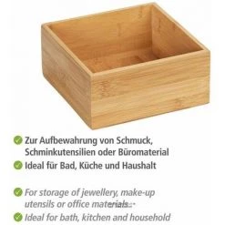 WENKO Plateau Rangement Salle De Bain Bambou Terra M, Accessoires De Rangement Salle De Bain Bambou, 15x4,5x10 Cm, Marron 9 WENKO Plateau Rangement Salle De Bain Bambou Terra M, Accessoires De Rangement Salle De Bain Bambou, 15x4,5x10 Cm, Marron -WENKO Soldes 15892827 3