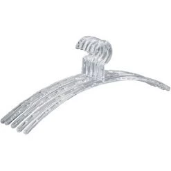 WENKO Cintres Plastique Bubble, Cintre Chemise, Cintre Manteau, Lot De 5, Plastique, Ø 1,2x46 Cm, Transparent