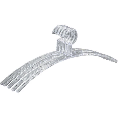 WENKO Cintres Plastique Bubble, Cintre Chemise, Cintre Manteau, Lot De 5, Plastique, Ø 1,2x46 Cm, Transparent 3 WENKO Cintres Plastique Bubble, Cintre Chemise, Cintre Manteau, Lot De 5, Plastique, Ø 1,2x46 Cm, Transparent