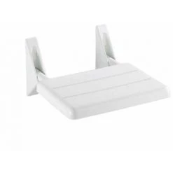 WENKO Siège De Douche Escamotable Secura, Fixation Murale, Charge 120 Kg, 35x19x36 Cm