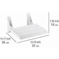 WENKO Siège De Douche Escamotable Secura, Fixation Murale, Charge 120 Kg, 35x19x36 Cm 10 WENKO Siège De Douche Escamotable Secura, Fixation Murale, Charge 120 Kg, 35x19x36 Cm -WENKO Soldes 16526086 4