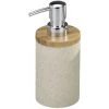 WENKO Distributeur Savon Liquide Vico, Capacité 200 Ml, Polyrésine - Bambou, 8,8x17,3x7,2 Cm, Beige -WENKO Soldes 16526096 1