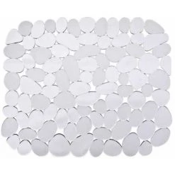 WENKO Fond D'évier Stone, Tapis D'évier De Protection Contre Les Rayures, Protection Vaisselle, Découpable, Plastique, 31 X 26 Cm, Transparent