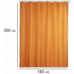 WENKO Rideau De Douche Antimoisissure, Rideau De Douche 180x200 Cm, Lavable En Machine Et Waterproof, 12 Anneaux Rideau De Douche En Plastique Blanc Inclus, 100% Polyester, 180x200 Cm, Orange 11 WENKO Rideau De Douche Antimoisissure, Rideau De Douche 180x200 Cm, Lavable En Machine Et Waterproof, 12 Anneaux Rideau De Douche En Plastique Blanc Inclus, 100% Polyester, 180x200 Cm, Orange -WENKO Soldes 16526131 5