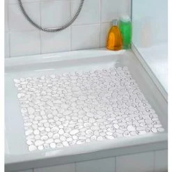 WENKO Tapis De Douche Antidérapant, Tapis De Douche, Paradise, PVC, 54x54 Cm, Transparent -WENKO Soldes 16526142 3