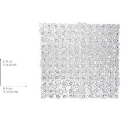 WENKO Tapis De Douche Antidérapant, Tapis De Douche, Paradise, PVC, 54x54 Cm, Transparent -WENKO Soldes 16526142 4