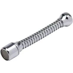 WENKO Aérateur Robinet, Rallonge Robinet Cuisine, Accessoire De Robinetterie, Joint Et Filetage Extérieur Fournis, M22 X 130 Mm, Brillant