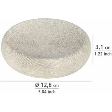 WENKO Porte Savon Goa, Porte Savon Rond, Polyrésine De Haute Qualité, Ø12,8x3,1 Cm, Beige 5 WENKO Porte Savon Goa, Porte Savon Rond, Polyrésine De Haute Qualité, Ø12,8x3,1 Cm, Beige – Image 3
