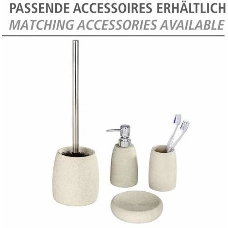 WENKO Porte Savon Goa, Porte Savon Rond, Polyrésine De Haute Qualité, Ø12,8x3,1 Cm, Beige 7 WENKO Porte Savon Goa, Porte Savon Rond, Polyrésine De Haute Qualité, Ø12,8x3,1 Cm, Beige – Image 5