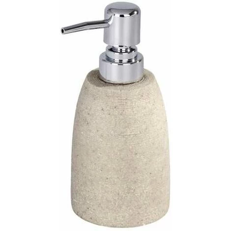 WENKO Distributeur Savon Liquide Goa, Capacité 210 Ml, Polyrésine, Ø 7,4x10,5 Cm, Beige 3 WENKO Distributeur Savon Liquide Goa, Capacité 210 Ml, Polyrésine, Ø 7,4x10,5 Cm, Beige