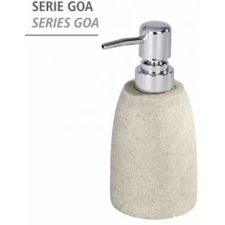 WENKO Distributeur Savon Liquide Goa, Capacité 210 Ml, Polyrésine, Ø 7,4x10,5 Cm, Beige 10 WENKO Distributeur Savon Liquide Goa, Capacité 210 Ml, Polyrésine, Ø 7,4x10,5 Cm, Beige -WENKO Soldes 16526216 4