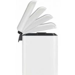 WENKO Poubelle Salle De Bain à Pédale 6L, Studio, Fermeture Frein De Chute Easy-Close, Acier Inox, 23x32x22,5 Cm, Blanc Mat 9 WENKO Poubelle Salle De Bain à Pédale 6L, Studio, Fermeture Frein De Chute Easy-Close, Acier Inox, 23x32x22,5 Cm, Blanc Mat -WENKO Soldes 16526229 3