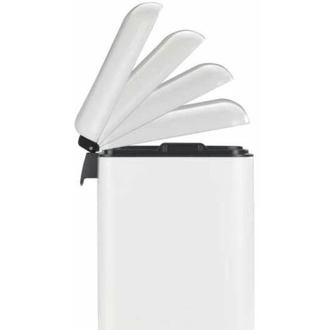 WENKO Poubelle Salle De Bain à Pédale 6L, Studio, Fermeture Frein De Chute Easy-Close, Acier Inox, 23x32x22,5 Cm, Blanc Mat 5 WENKO Poubelle Salle De Bain à Pédale 6L, Studio, Fermeture Frein De Chute Easy-Close, Acier Inox, 23x32x22,5 Cm, Blanc Mat – Image 3