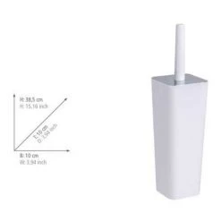 WENKO Brosse WC Candy, Design Fermé, Brosse WC Noire, Plastique Sans BPA, 10x38,5x10 Cm, Blanc -WENKO Soldes 16526236 3