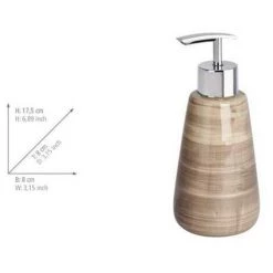 WENKO Distributeur Savon Liquide, Pottery, Capacité 360 Ml, Céramique Peinte à La Main, Ø 8x17,5 Cm, Sable 11 WENKO Distributeur Savon Liquide, Pottery, Capacité 360 Ml, Céramique Peinte à La Main, Ø 8x17,5 Cm, Sable -WENKO Soldes 16526250 5