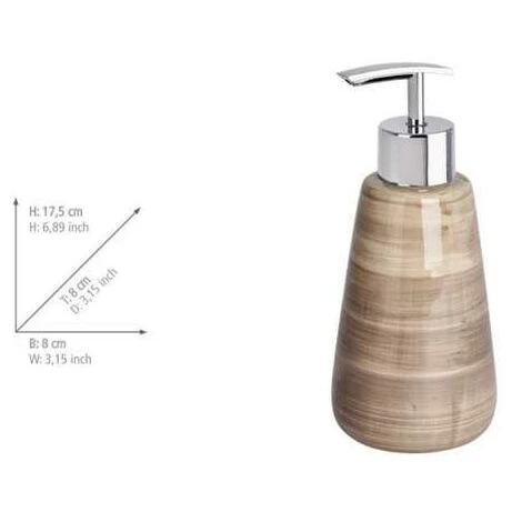 WENKO Distributeur Savon Liquide, Pottery, Capacité 360 Ml, Céramique Peinte à La Main, Ø 8x17,5 Cm, Sable 7 WENKO Distributeur Savon Liquide, Pottery, Capacité 360 Ml, Céramique Peinte à La Main, Ø 8x17,5 Cm, Sable – Image 5