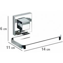 WENKO Porte Papier Toilette Mural Quadro, Support Papier Toilette Vacuum-Loc® Fixation Sans Perçage, Repositionnable & Amovible Sans Résidus, Acier Inox, 14x6x11 Cm, Brillant 11 WENKO Porte Papier Toilette Mural Quadro, Support Papier Toilette Vacuum-Loc® Fixation Sans Perçage, Repositionnable & Amovible Sans Résidus, Acier Inox, 14x6x11 Cm, Brillant -WENKO Soldes 16526288 5