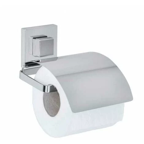 WENKO Support Papier Toilette Mural Quadro, Porte Papier Toilette Avec Couvercle, Vacuum-Loc® Fixation Sans Perçage Repositionnable & Amovible Sans Résidus, Acier Inox, 13x11,5x14 Cm, Brillant 3 WENKO Support Papier Toilette Mural Quadro, Porte Papier Toilette Avec Couvercle, Vacuum-Loc® Fixation Sans Perçage Repositionnable & Amovible Sans Résidus, Acier Inox, 13x11,5x14 Cm, Brillant
