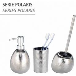 WENKO Porte Brosse à Dents, Gobelet Salle De Bain Polaris, Nodi, Céramique, ø7,5x11 Cm, Chromé -WENKO Soldes 16526386 5