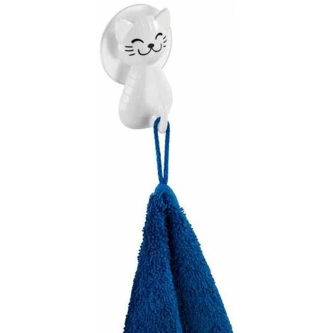 WENKO Crochet à Ventouse Chat Blanc 4 WENKO Crochet à Ventouse Chat Blanc – Image 3