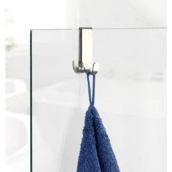WENKO Crochet Double De Paroi De Douche Vieste, Crochet Paroi De Douche Pour Suspendre Peignoirs Et Serviettes, Acier Inoxydable, 2x7x5,5 Cm, Mat 11 WENKO Crochet Double De Paroi De Douche Vieste, Crochet Paroi De Douche Pour Suspendre Peignoirs Et Serviettes, Acier Inoxydable, 2x7x5,5 Cm, Mat -WENKO Soldes 16526422 5