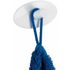 WENKO Crochet Mural Porte Serviette Piceno, Crochet Porte Serviette Pour La Salle De Bain, Fixation Sans Perçage Adhésive, Lot De 2, Acier Inox, 6,5x3,6x2,8 Cm, Blanc Mat -WENKO Soldes 16526426 3