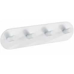 WENKO Réglette De 4 Crochets Quadro Blanc Mat