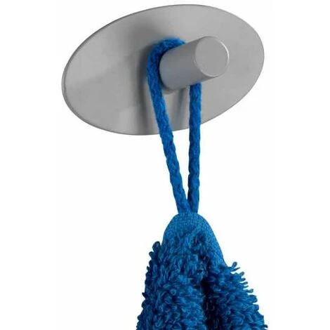 WENKO Crochet Mural Porte Serviette Piceno, Crochet Porte Serviette Pour La Salle De Bain, Fixation Sans Perçage Adhésive, Lot De 2, Acier Inox, 6,5x3,6x2,8 Cm, Gris Mat 5 WENKO Crochet Mural Porte Serviette Piceno, Crochet Porte Serviette Pour La Salle De Bain, Fixation Sans Perçage Adhésive, Lot De 2, Acier Inox, 6,5x3,6x2,8 Cm, Gris Mat – Image 3