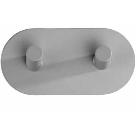 WENKO Crochet Mural Duo Gris Mat 4 WENKO Crochet Mural Duo Gris Mat – Image 2