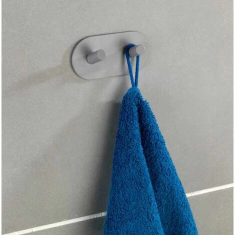 WENKO Crochet Mural Duo Gris Mat 6 WENKO Crochet Mural Duo Gris Mat – Image 4