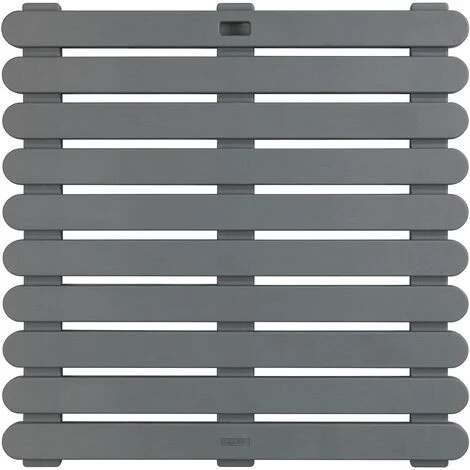 WENKO Caillebotis Salle De Bain, Caillebotis De Douche Antidérapant, Usage Intérieur Et Extérieur, Plastique, 55x55 Cm, Gris 3 WENKO Caillebotis Salle De Bain, Caillebotis De Douche Antidérapant, Usage Intérieur Et Extérieur, Plastique, 55x55 Cm, Gris