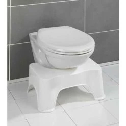 WENKO Tabouret Physiologique WC Secura,Tabouret Pour Wc, Plastique, 48x20,5x33,5 Cm, Blanc -WENKO Soldes 16526497 3
