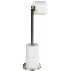 WENKO Support Papier Toilette 2en1, Porte Papier Toilette Et Dérouleur Papier Toilette, Acier Inox, 21x55x17 Cm, Mat 8 WENKO Support Papier Toilette 2en1, Porte Papier Toilette Et Dérouleur Papier Toilette, Acier Inox, 21x55x17 Cm, Mat -WENKO Soldes 16526552 2