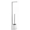 WENKO Serviteur WC Sur Pied 2en1 Avola, Brosse WC Et Dérouleur Papier Toilette, Acier Inox, 13x66,5x16 Cm, Blanc 2 WENKO Serviteur WC Sur Pied 2en1 Avola, Brosse WC Et Dérouleur Papier Toilette, Acier Inox, 13x66,5x16 Cm, Blanc -WENKO Soldes 16526564 1