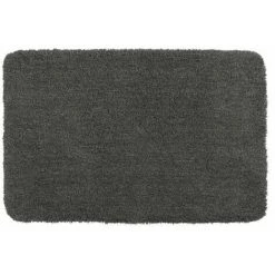 WENKO Tapis De Bain Belize, Tapis Salle De Bain, épais Et Confortable, Polyester Microfibre, 55x65 Cm, Gris