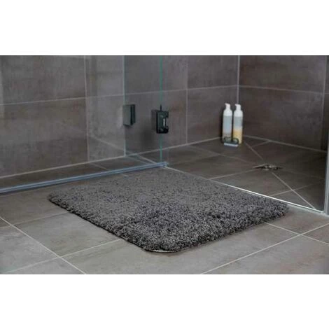 WENKO Tapis De Bain Belize, Tapis Salle De Bain, épais Et Confortable, Polyester Microfibre, 55x65 Cm, Gris 4 WENKO Tapis De Bain Belize, Tapis Salle De Bain, épais Et Confortable, Polyester Microfibre, 55x65 Cm, Gris – Image 2