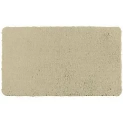 WENKO Tapis De Bain Belize, Tapis Salle De Bain, épais Et Confortable, Polyester Microfibre, 55x65 Cm, Sable
