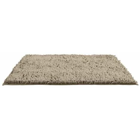 WENKO Tapis De Bain Chenille, Tapis Salle De Bain, 30 Mm D'épaisseur, Polyester, 50x80 Cm, Sable 4 WENKO Tapis De Bain Chenille, Tapis Salle De Bain, 30 Mm D'épaisseur, Polyester, 50x80 Cm, Sable – Image 2