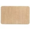 WENKO Tapis De Bain Stripes, Tapis Salle De Bain, Mémoire De Forme, Polyester, 50x80 Cm, Sable -WENKO Soldes 16526729 1