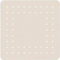 WENKO Tapis De Douche Mirasol, Tapis De Bain Antidérapant, Caoutchouc, 54x54 Cm, Beige