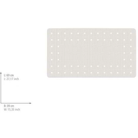 WENKO Tapis De Baignoire Mirasol, Tapis De Bain Antidérapant, Caoutchouc, 69x39 Cm, Blanc 6 WENKO Tapis De Baignoire Mirasol, Tapis De Bain Antidérapant, Caoutchouc, 69x39 Cm, Blanc – Image 4