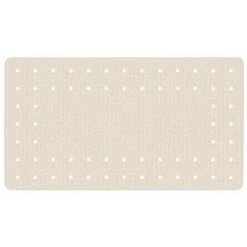 WENKO Tapis De Baignoire Mirasol, Tapis De Bain Antidérapant, Caoutchouc, 69x39 Cm, Beige