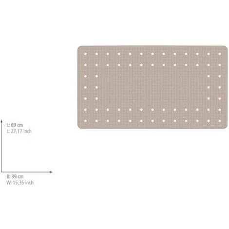 WENKO Tapis De Baignoire Mirasol, Tapis De Bain Antidérapant, Caoutchouc, 69x39 Cm, Taupe 6 WENKO Tapis De Baignoire Mirasol, Tapis De Bain Antidérapant, Caoutchouc, 69x39 Cm, Taupe – Image 4