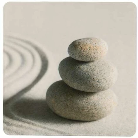 WENKO Tapis De Douche Sand And Stone, Tapis De Bain Antidérapant, Plastique, 54x54 Cm, Multicolore 3 WENKO Tapis De Douche Sand And Stone, Tapis De Bain Antidérapant, Plastique, 54x54 Cm, Multicolore