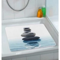 WENKO Tapis De Douche Meditation, Tapis De Bain Antidérapant, Plastique, 54x54 Cm, Multicolore -WENKO Soldes 16526810 3