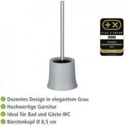 WENKO Brosse WC Basic Gris - Brosse WC Noire, Excellent Rapport Qualité/Prix, Polypropylène, 14x38x14 Cm, Gris 9 WENKO Brosse WC Basic Gris - Brosse WC Noire, Excellent Rapport Qualité/Prix, Polypropylène, 14x38x14 Cm, Gris -WENKO Soldes 16526834 3