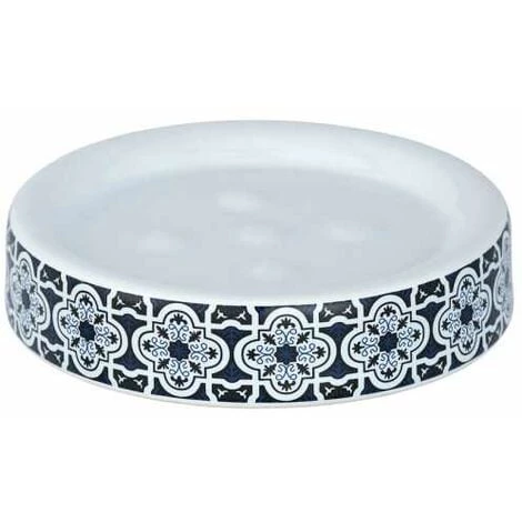 WENKO Porte Savon Rond Murcia, Porte Savon Céramique Effet Carreaux De Ciment, Ø 11x2,5 Cm, Bleu - Blanc 3 WENKO Porte Savon Rond Murcia, Porte Savon Céramique Effet Carreaux De Ciment, Ø 11x2,5 Cm, Bleu - Blanc